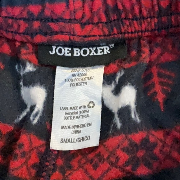 Joe Boxer reindeer snowflake button fly sleep pants small - Picture 6 of 6